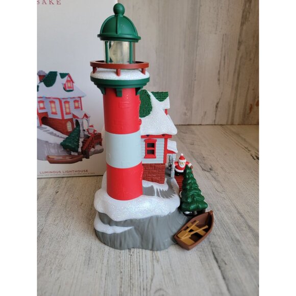 Hallmark NEW boat tree luminous Lighthouse Santa polar bear table top Xmas - Picture 4 of 8